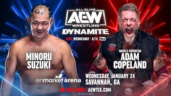 Adam Copeland vs. Minoru Suzuka, official Trios title match for AEW Dynamite in todays Wrestling news