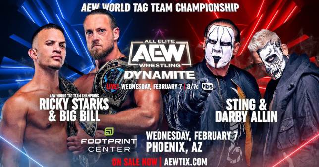 Sting & Darby allin will challenge for Tag Team Titles on February 7, AEW Dynamite in todays Wrestling news