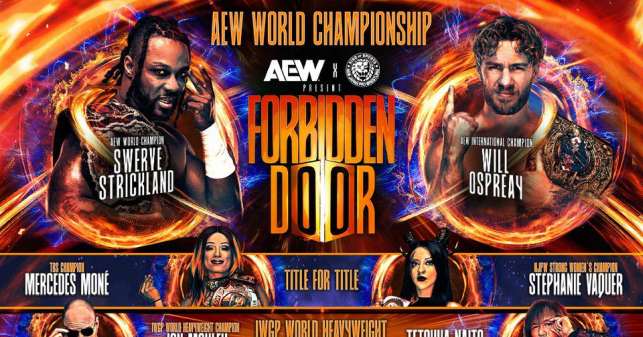 Live results of the AEW x NJPW Forbidden Door match: Swerve Ospreay vs. Will Ospreay, World title match in todays Wrestling news