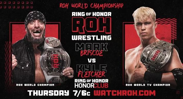 Mark Briscoe and Kyle Fletcher to face off in the World title match on ROH TV in todays Wrestling news
